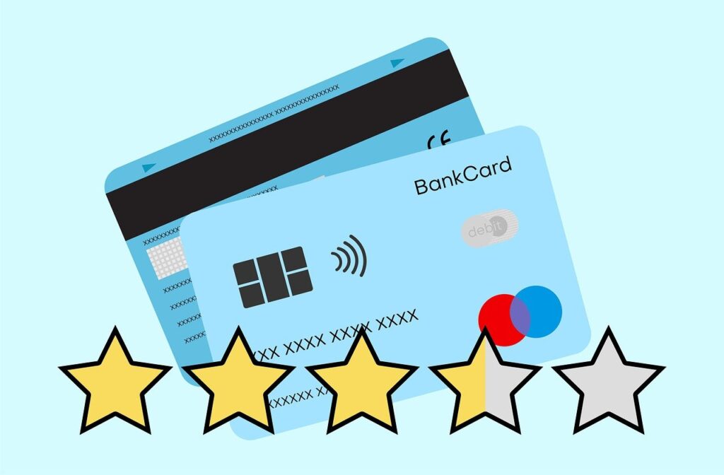 card, transaction, rating